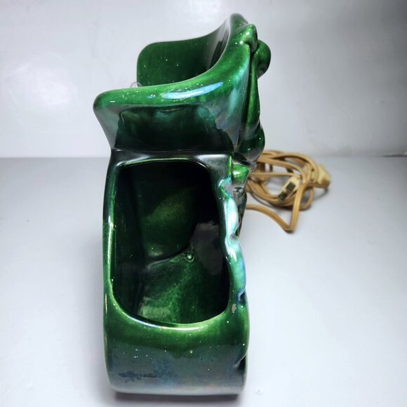 Mid Century Leaping Deer TV Lamp Planter Forest Green Retro Vintage 10.5”X 7.5” - Picture 6 of 15